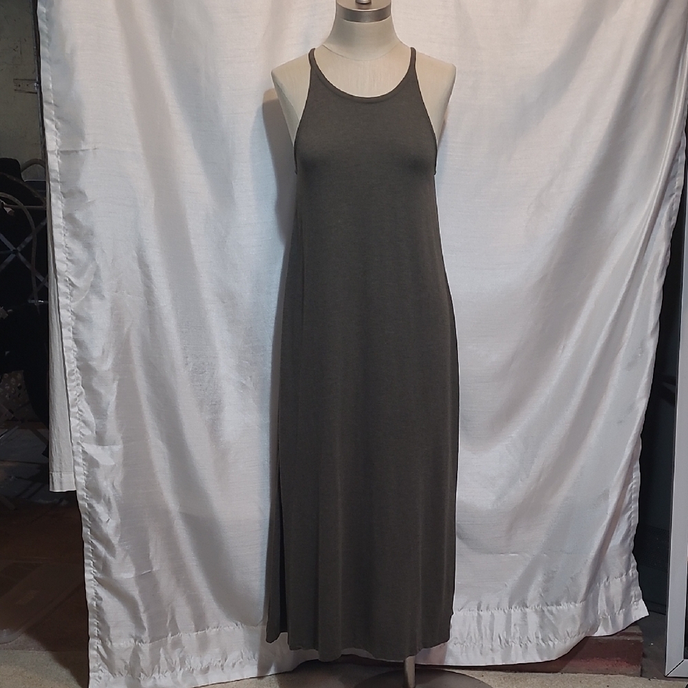 Madewell Olive Sleeveless Maxi Dress